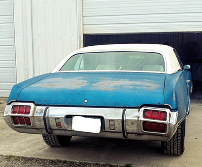 Cutlass Before Paint Back